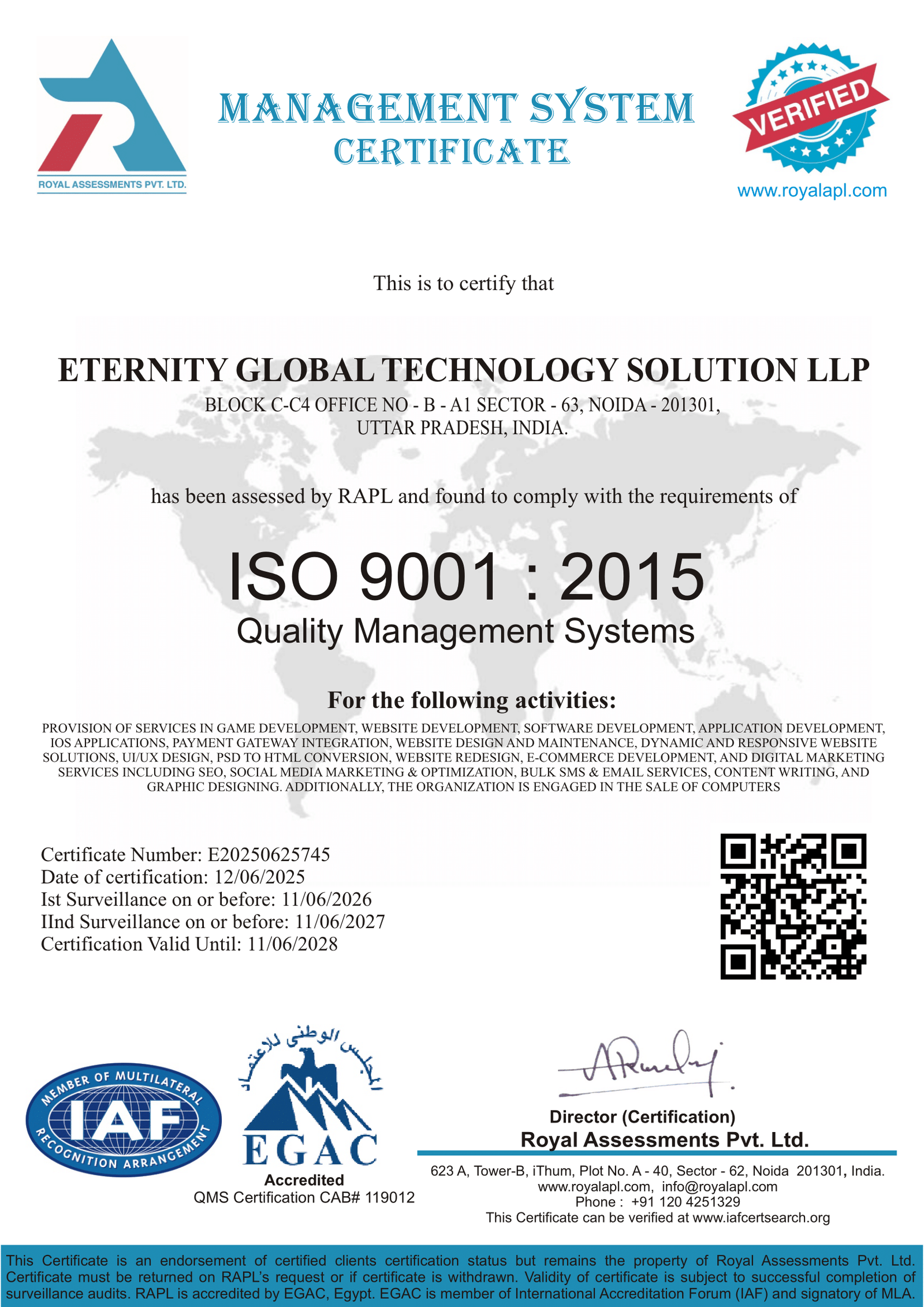Certificate